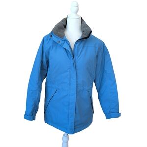 L.L. Bean Thinsulate Lined Hooded Winter Jacket SP Blue Zippered Pockets